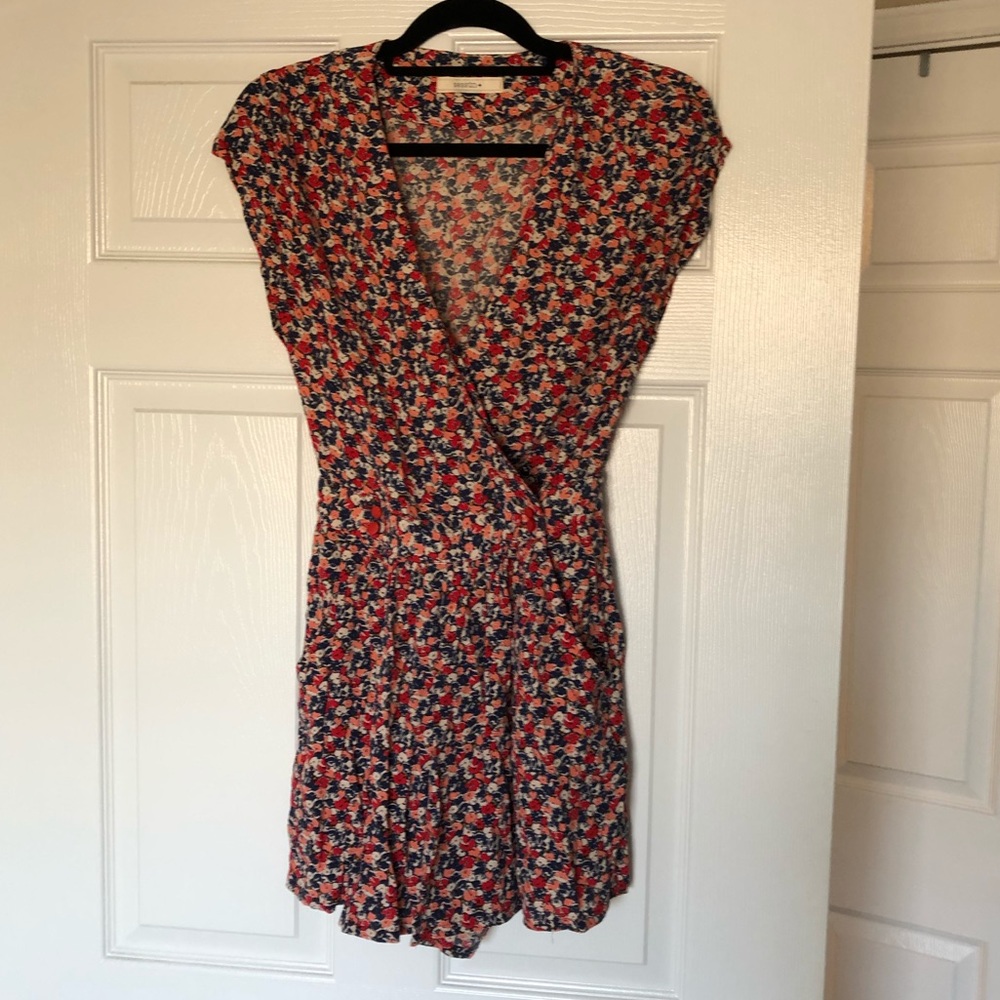 Floral wrap romper
